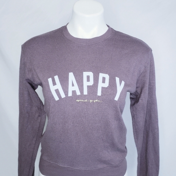 Spiritual Gangster Happy Savasana Pullover Crewneck Sweatshirt - Picture 3 of 12